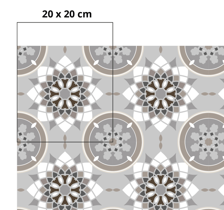 Podne cvjetne pločice moderni tepih - TenStickers