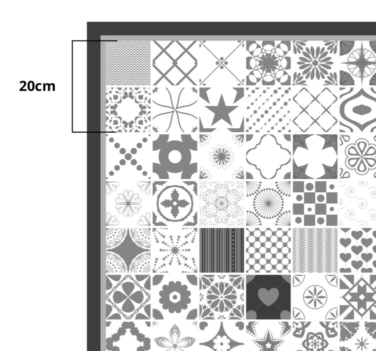 Vinil podovi za kupatilo trujillo sive pločice - TenStickers