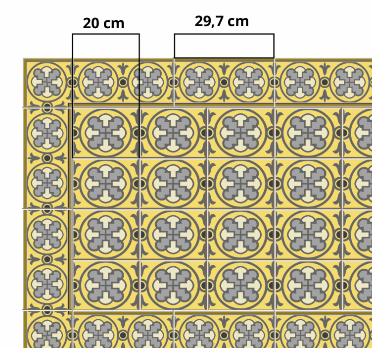 Vinil prostirka kuhinja sive tonove i žuta - TenStickers