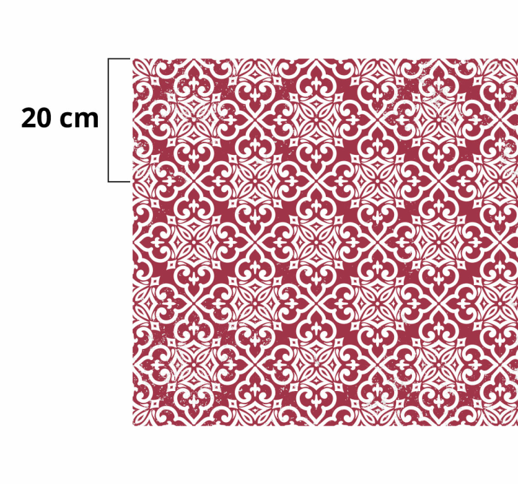 Marokanski crveni vinil tepih - TenStickers