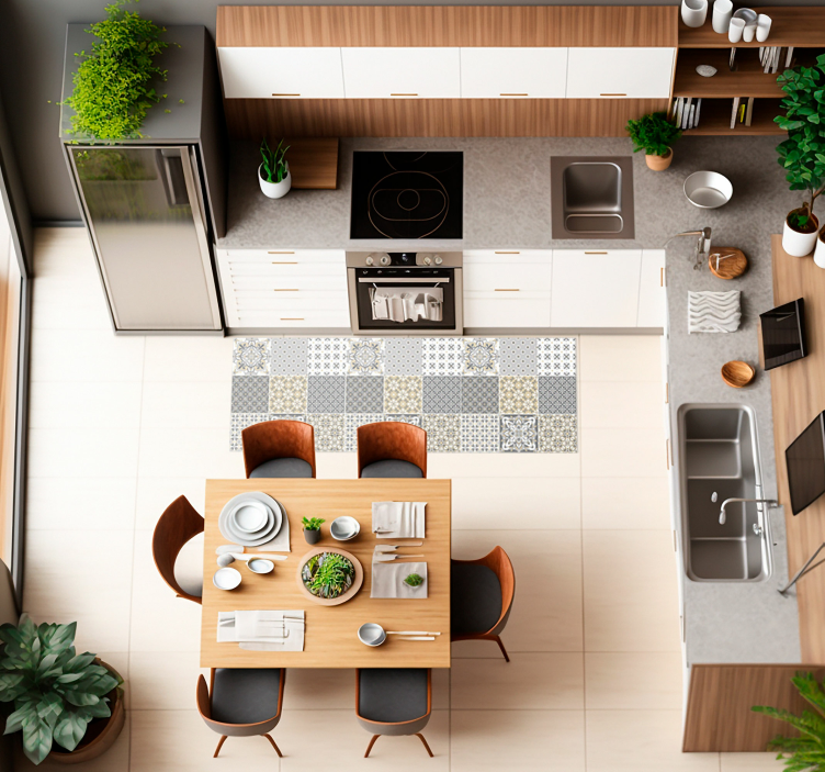 Marokanski stil efekt pločica tepih pločica - TenStickers