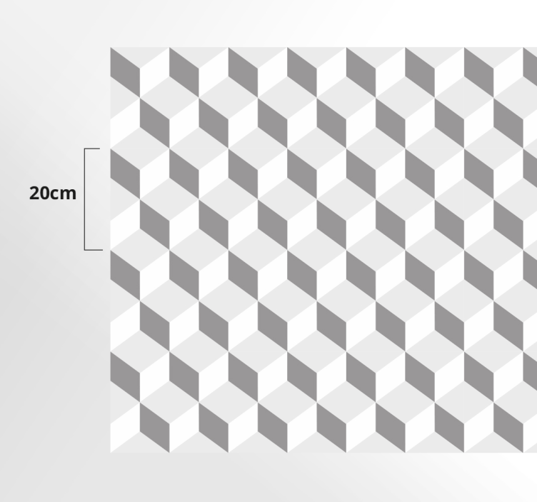 Vinil pod u kuhinji sive kocke - TenStickers