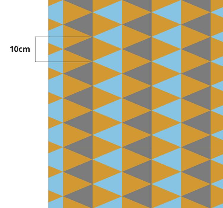 Narančasti, plavi i sivi trokuti geometrijski sagovi - TenStickers
