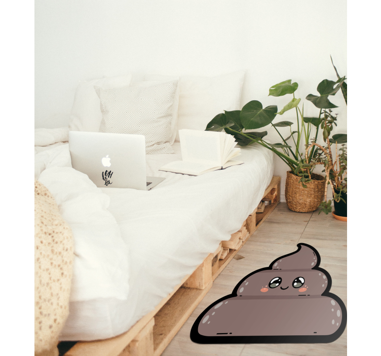 Anime poo emoji tinejdžerski vinil tepih - TenStickers