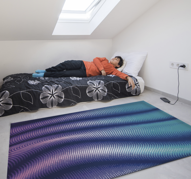 Apstraktna ljubičasta pruga vinilna prostirka - TenStickers