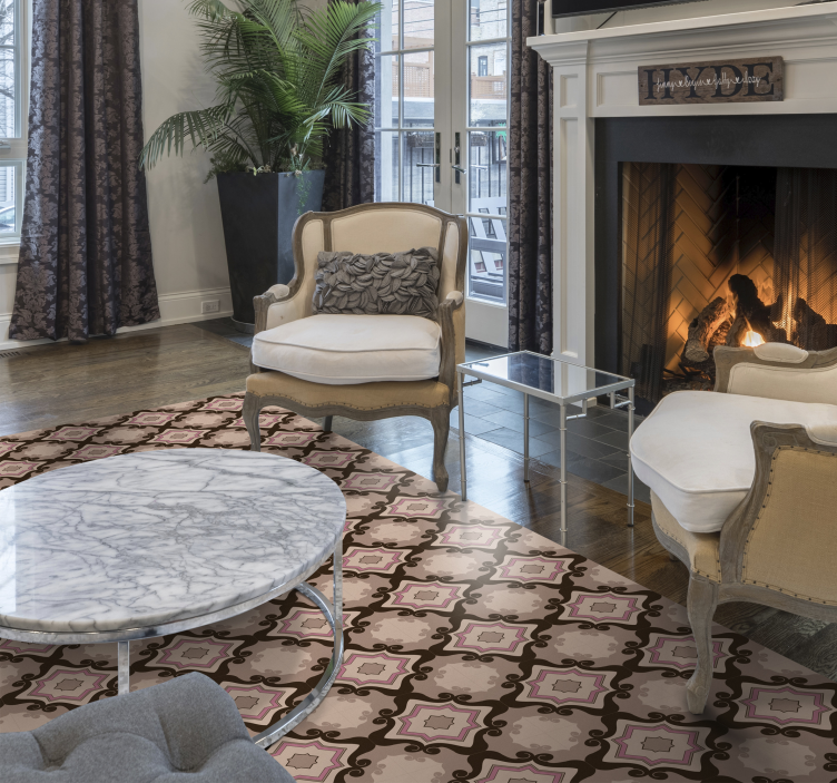 čudesne barokne pločice vintage vinil prostirka - TenStickers