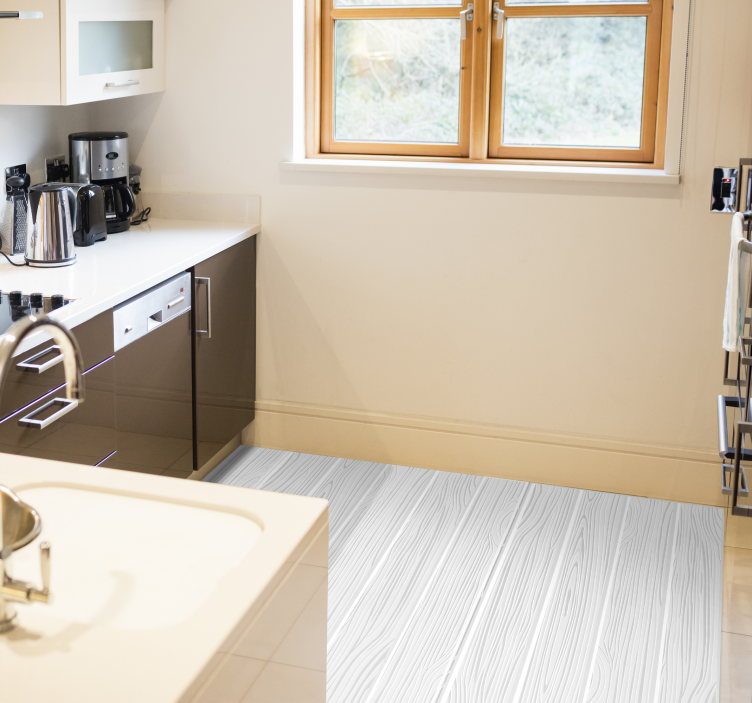 Bijela drvena ploča vinil prostirka - TenStickers