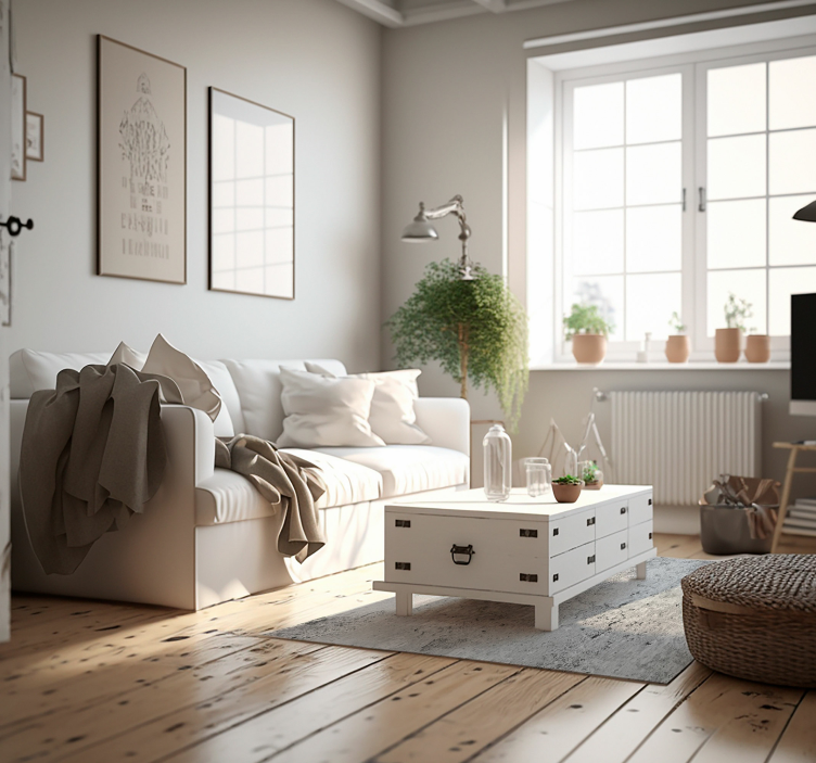 Zapanjujući bijeli cementni vinilni prostirki - TenStickers