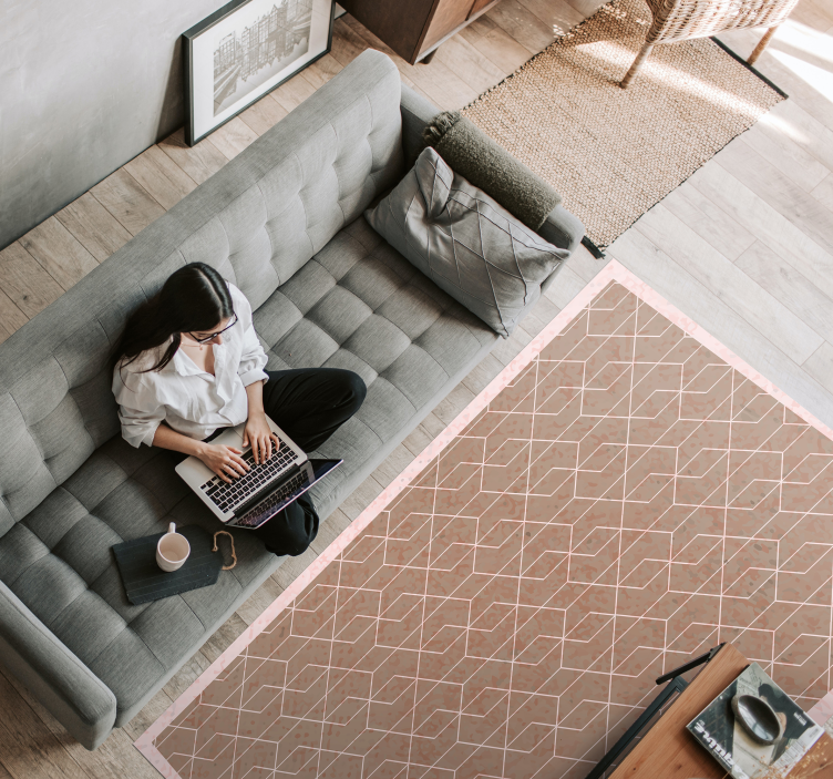 Bijeli dijamanti 3d vinil tepih - TenStickers