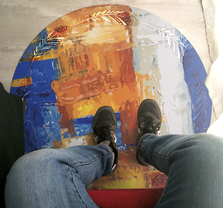 Boho apstraktni ojađeni tepih moderni tepih - TenStickers