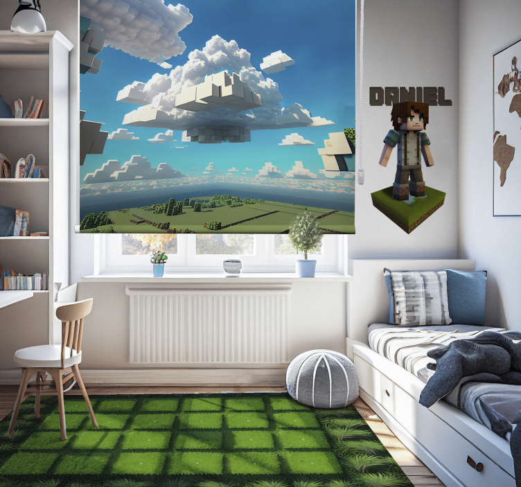 Cubed turf soil priroda rug - TenStickers