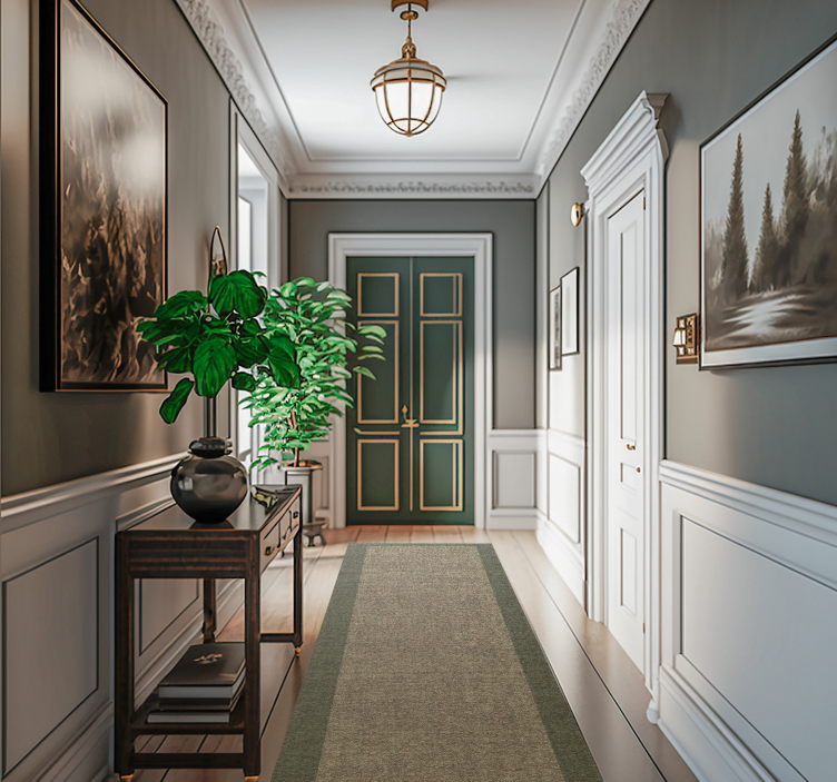 Dizajn sa zelenim okvirom modernog tepiha - TenStickers