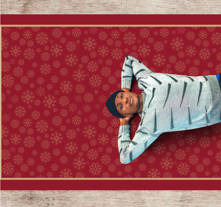 Dizajn snježnih pahuljica xmas-decor christmas vinil rug - TenStickers