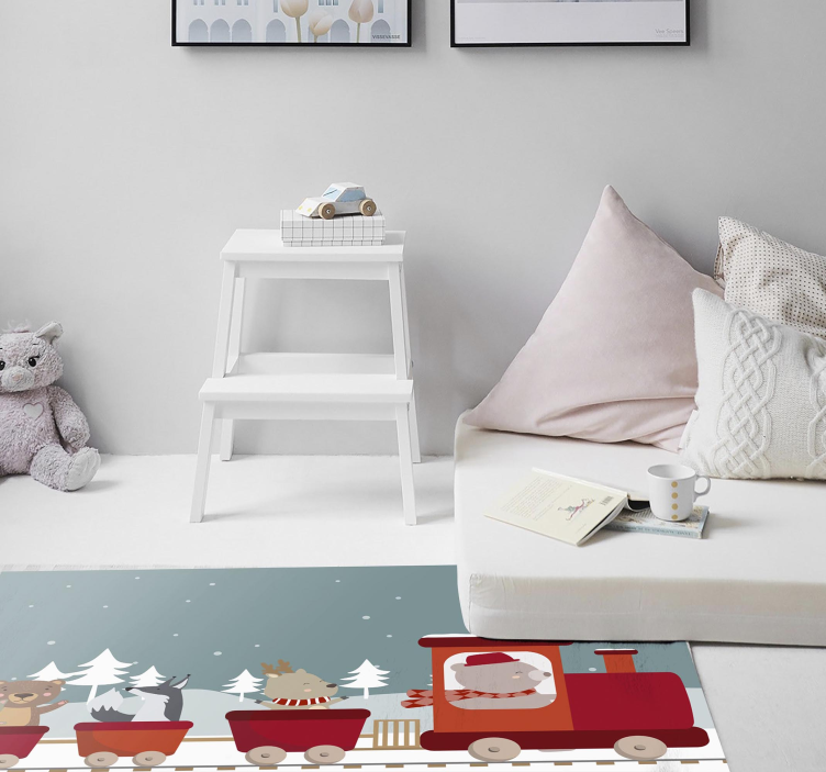 Drugi vinil podovi avantura sa životinjskim vlakom - TenStickers