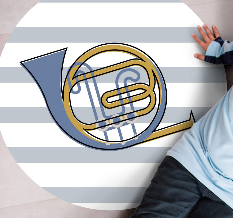 Vinil podovi kružni dizajn glazbenog roga - TenStickers