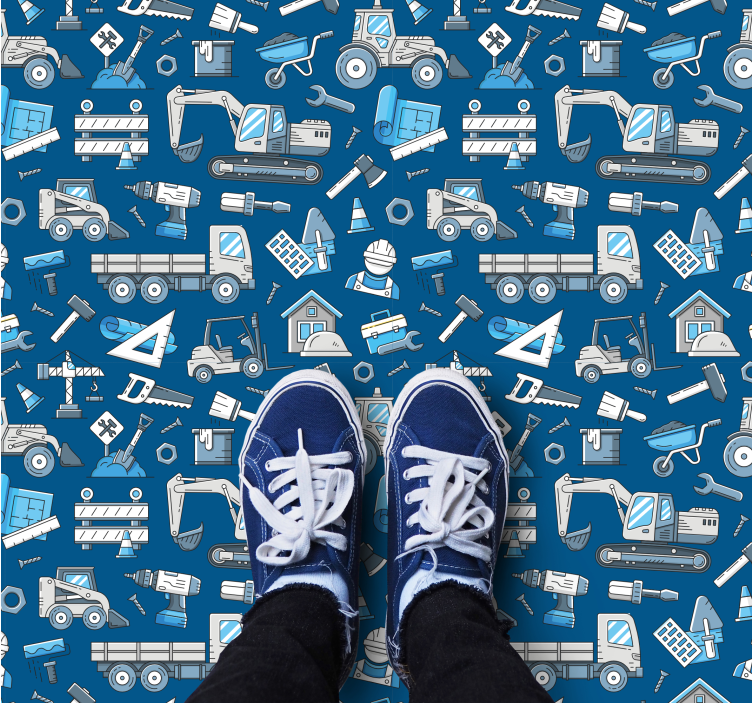 Drugi vinil podovi ispis građevinskih alata - TenStickers