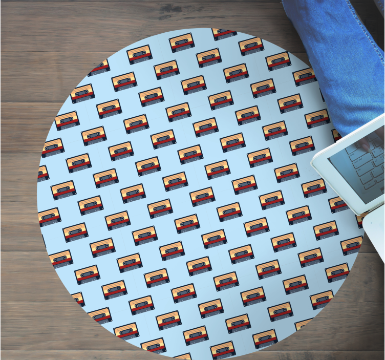 Vinil podovi berba koncept retro kaseta - TenStickers