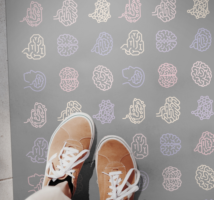 Drugi vinil podovi obrazovne moždane obrasce - TenStickers