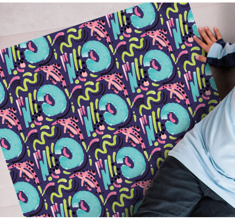 Drugi vinil podovi razigrani šareni uzorak - TenStickers