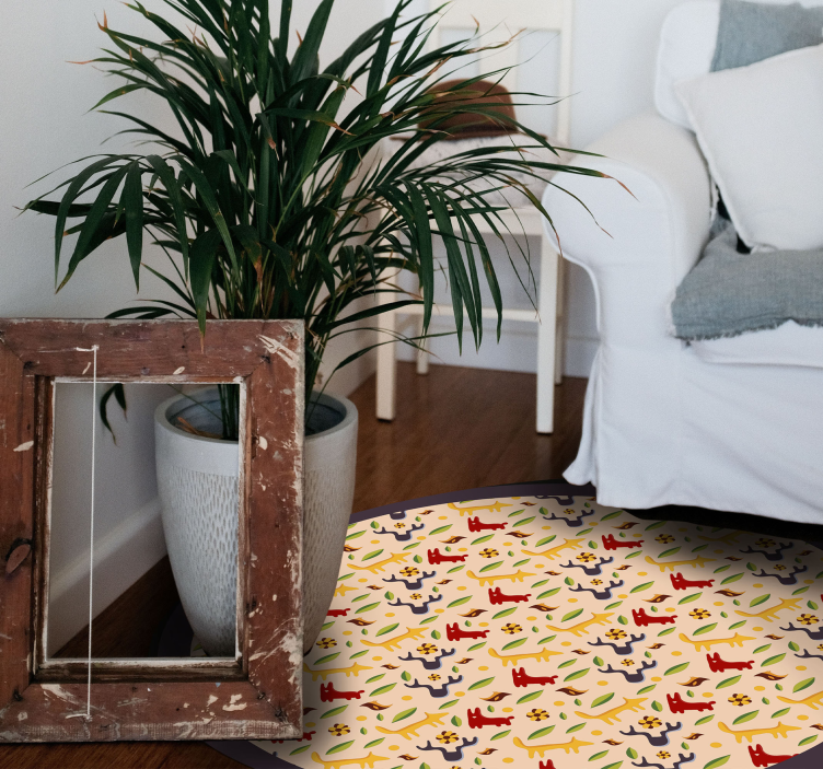 Drugi vinil podovi šarene šumske životinje - TenStickers