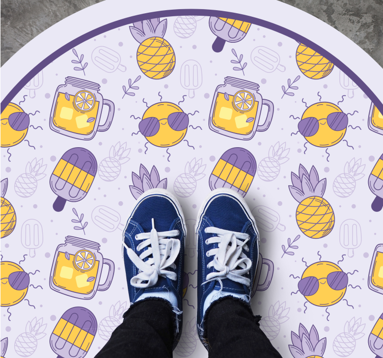 Drugi vinil podovi tropska ljetna zabava - TenStickers