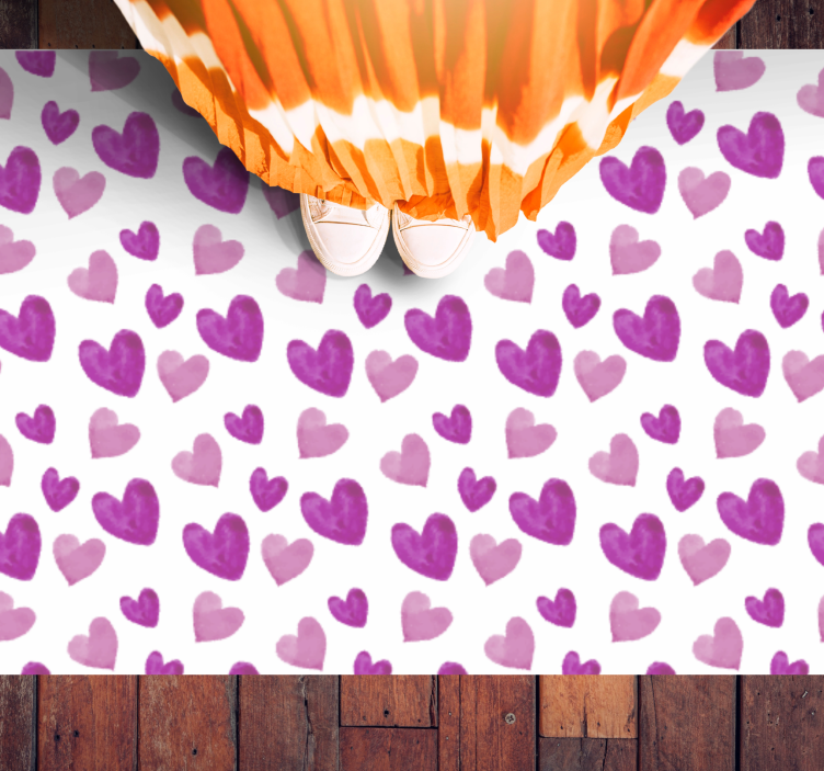 Drugi vinil podovi uzorak srca razigran - TenStickers