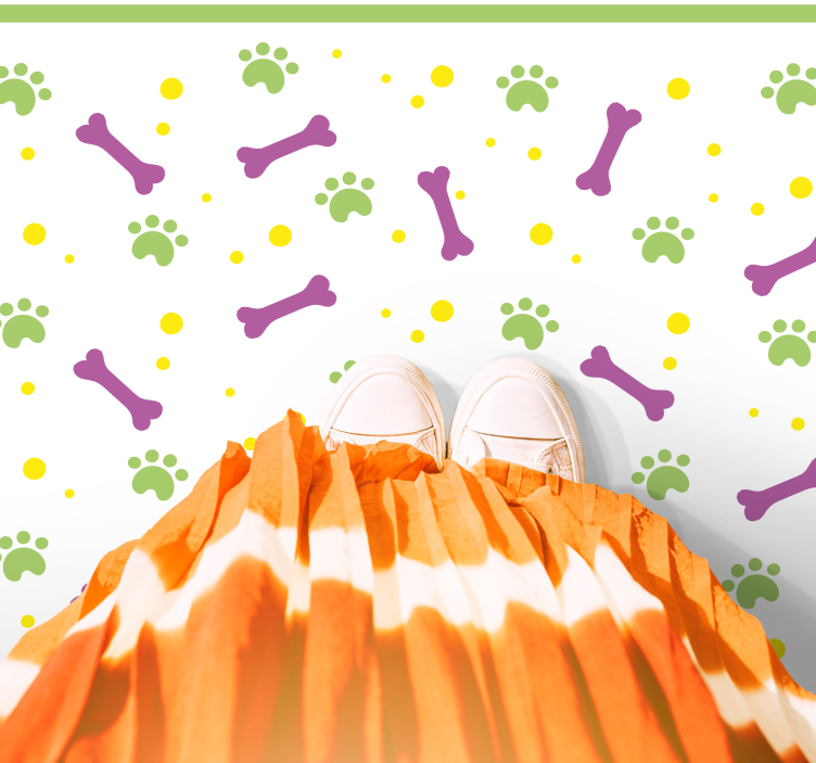 Drugi vinil podovi zabava s otiskom šape - TenStickers