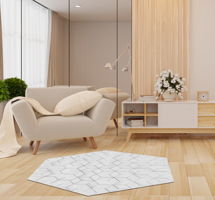 Geometrijski efekt reljefnog vinilnog tepiha - TenStickers