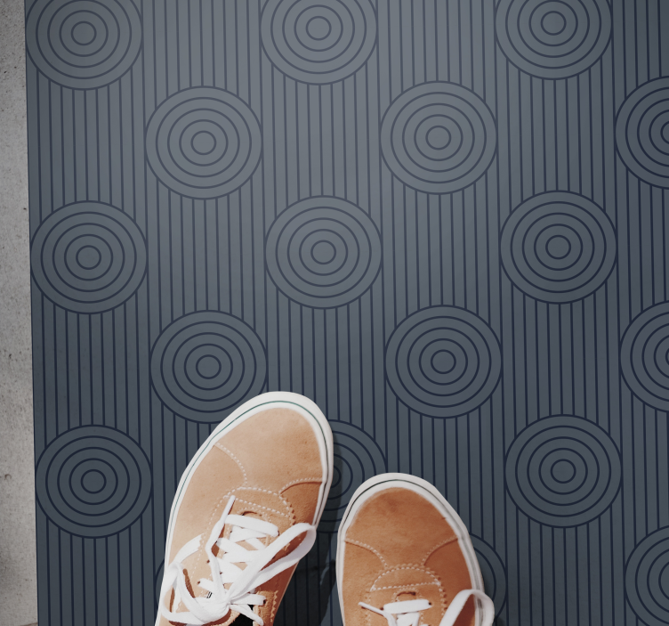 Geometrijski krugovi i linije vinil prostirka - TenStickers