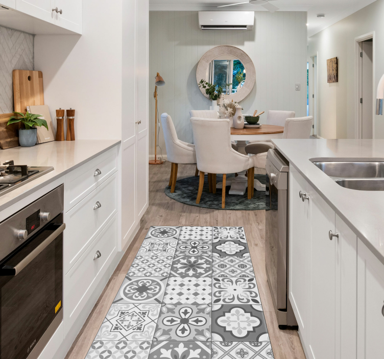 Hidraulični efekt pločica sive boje tepih pločica - TenStickers