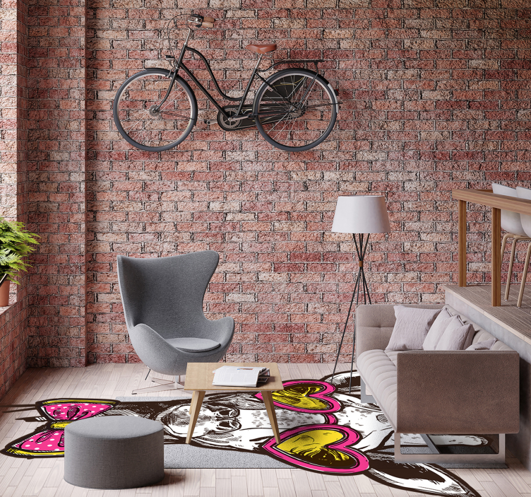 Izvorni hipster giraffe vinil tepih - TenStickers