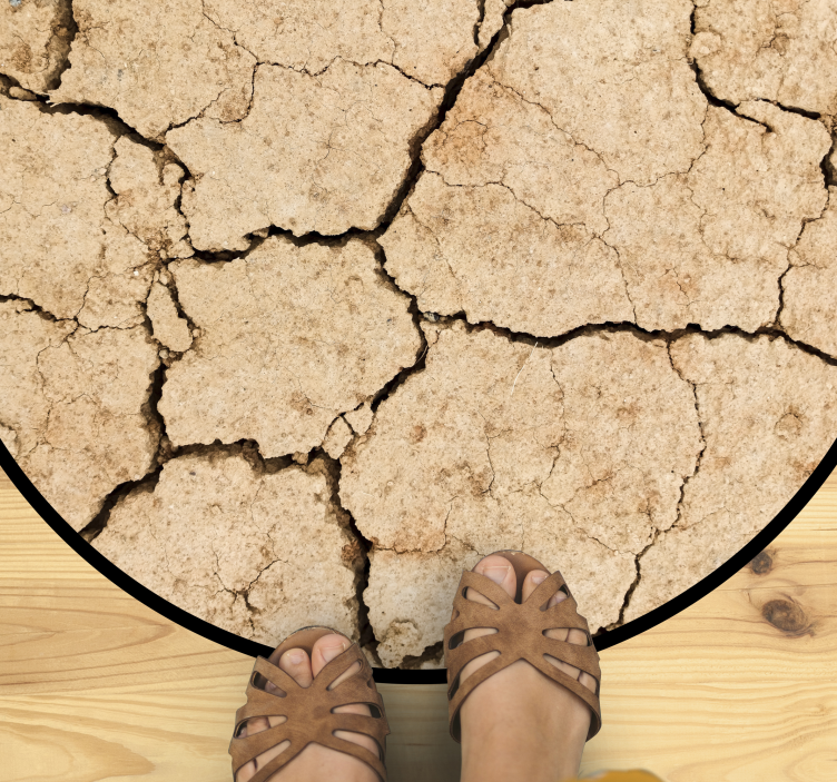 Ispucani kameni vinil tepih za spavaću sobu - TenStickers