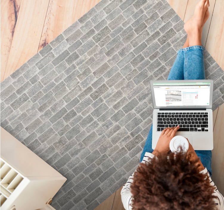 Bijela cigla rustikalni stil kamene podne pločice - TenStickers