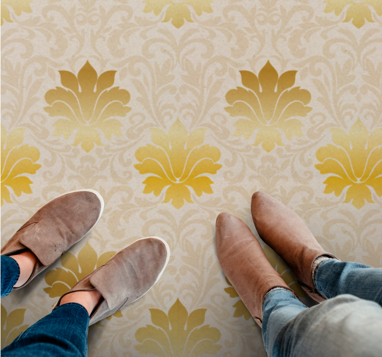 Klasični stil zlatni ornamenti vintage tepih - TenStickers