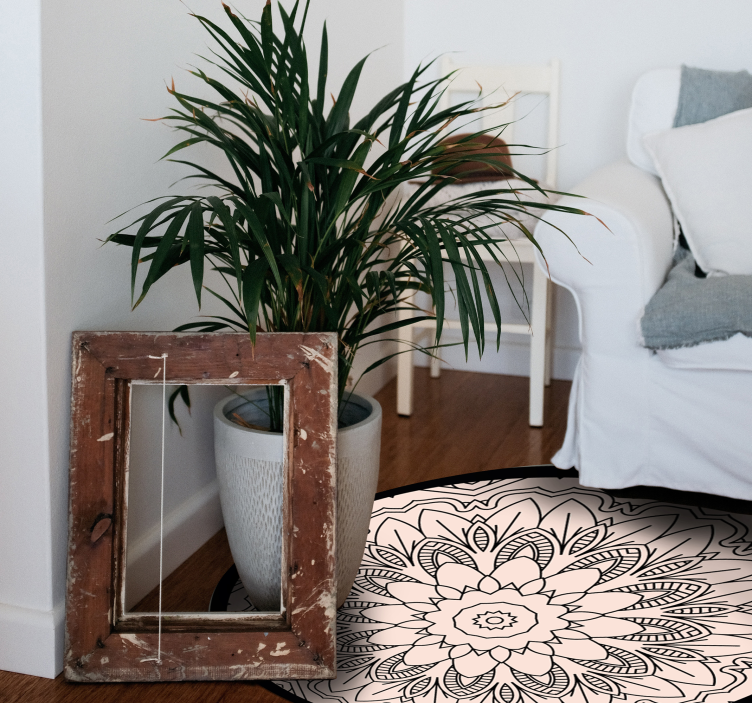 Kružni tepih vizualnog efekta geometrijski tepisi - TenStickers