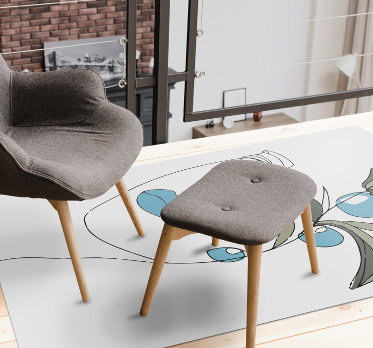 Minimalistički skica lica prostirka za spavaću sobu - TenStickers