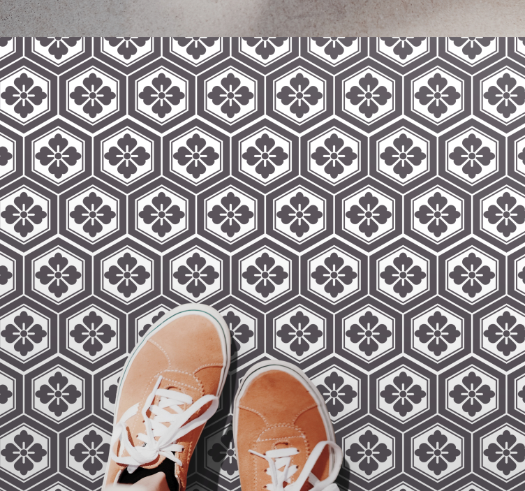 Vinil pločice s modernim heksagonalnim uzorkom - TenStickers