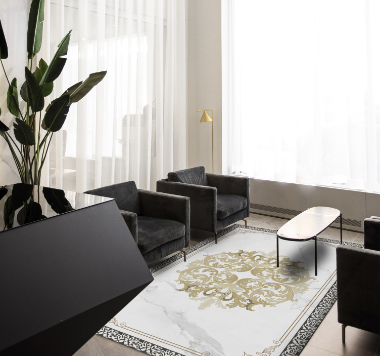 Mramorni vinilni tepih elegantan zlatni sjaj - TenStickers