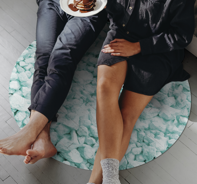 Vinil podovi efekt kamena dizajn u nijansama mente - TenStickers