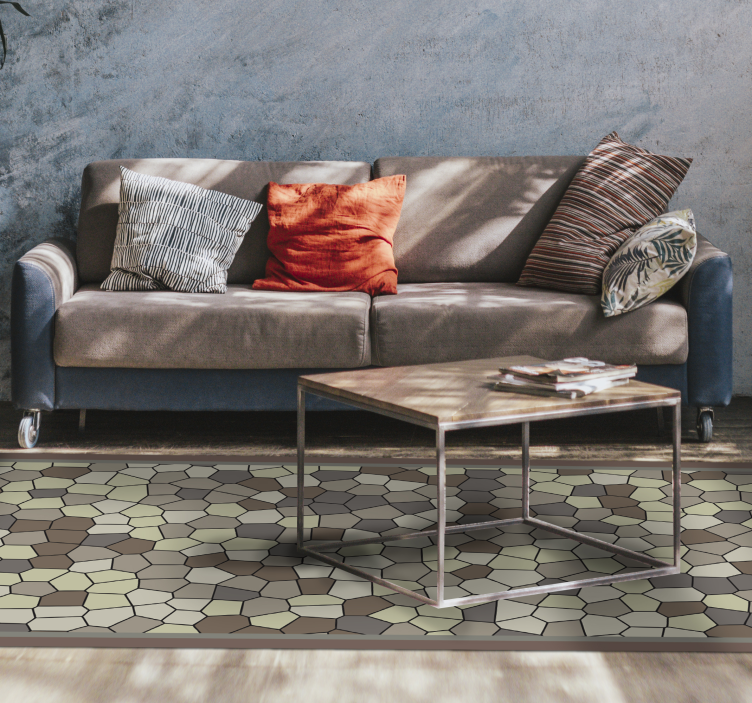 Vinil podovi mozaik šesterokutni kameni uzorak - TenStickers