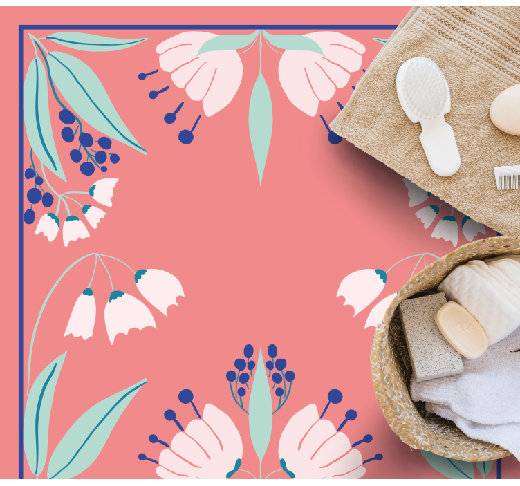 Nježni uzorak poljskog cvijeća cvjetni tepih - TenStickers