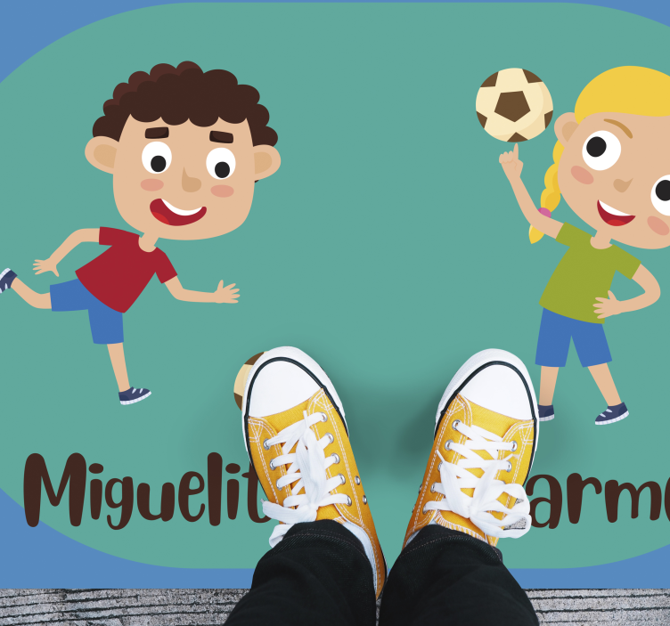 Nogometaš personalizirana prostirka - TenStickers