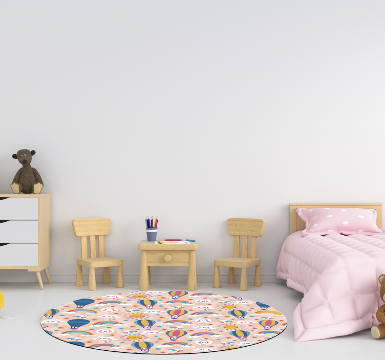 Očaravajuće oblake i duge bebe vinilne prostirke - TenStickers