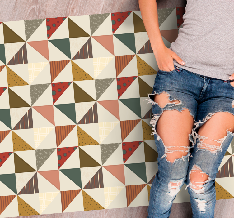 Patchwork geometrijski trokut geometrijski rugs - TenStickers