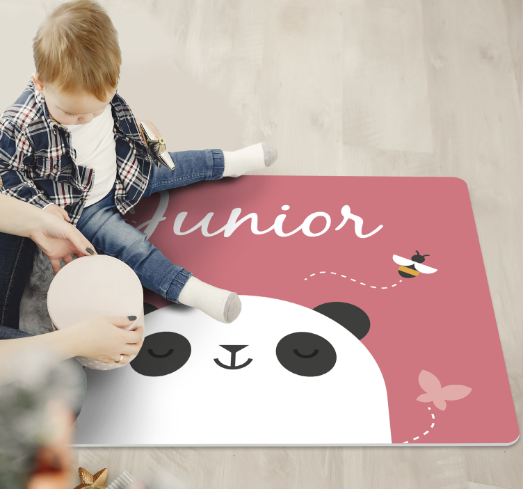 Personalizirani panda djeca vinil prostirka - TenStickers