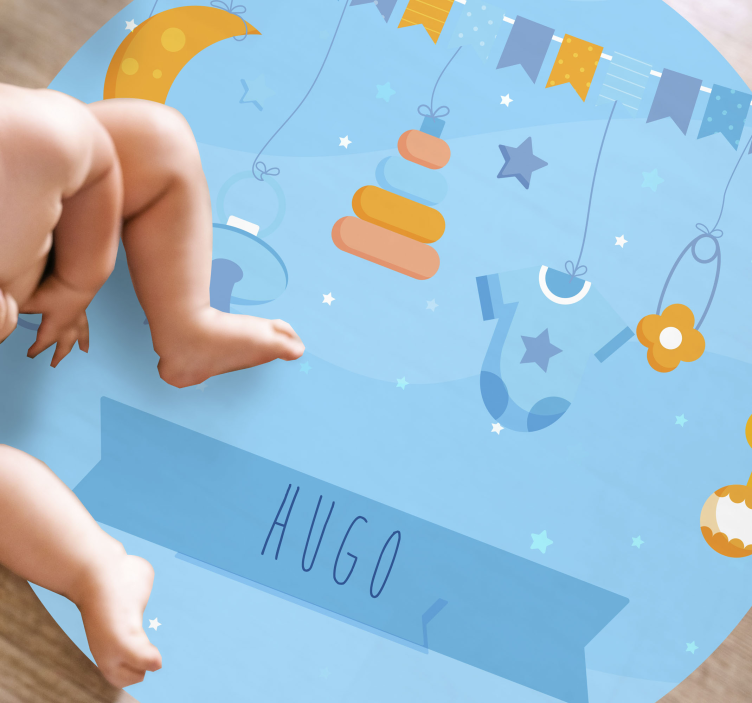 Personalizirani dječačić rođen personalizirana prostirka - TenStickers