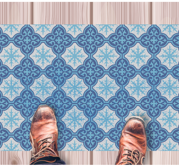 Plavi kvadrati vintage sag - TenStickers