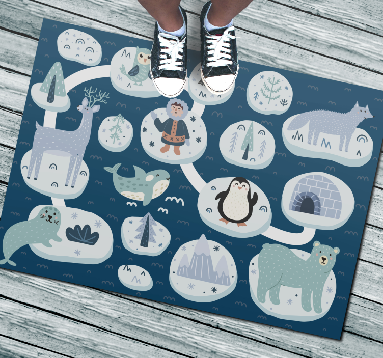 Polarna životinjska cesta djeca vinil prostirka - TenStickers