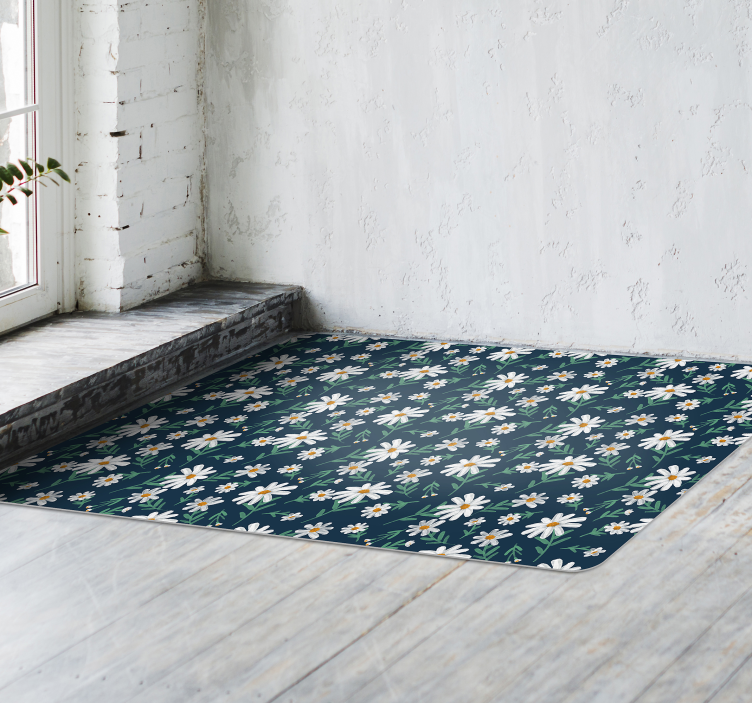 Prostirka za dnevne sobe s cvjetnim tratinčicama 70-ih godina - TenStickers