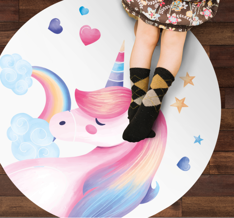 Rainbow unicorn animal pvc tepih - TenStickers